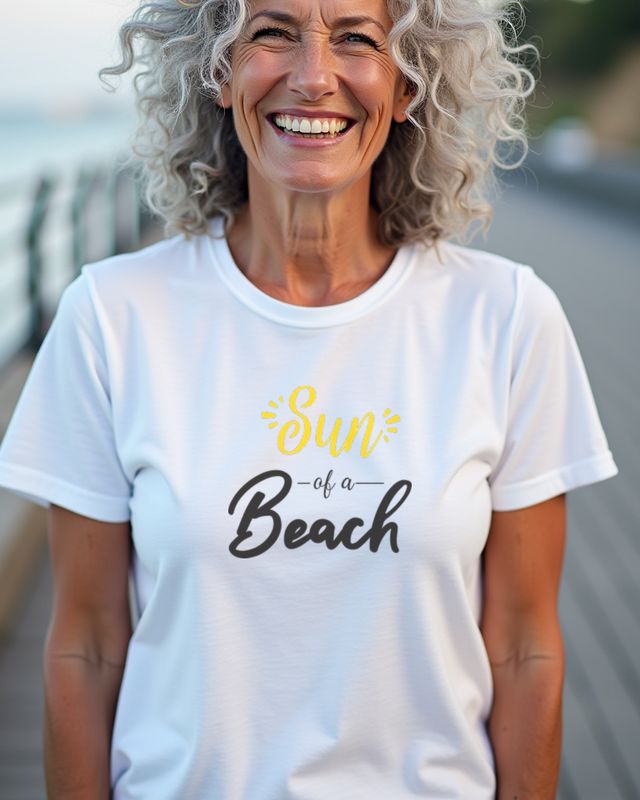 Sun of a Beach - Frecher Strand Wortwitz – T-Shirt