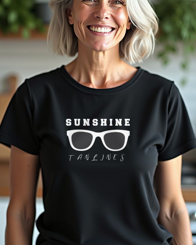 Sunshine and Tanlines - Sommer Urlaub Spruch – T-Shirt