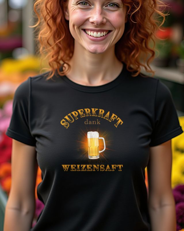 Superkraft dank Weizensaft - Lustiger Weizenbier Spruch – T-Shirt