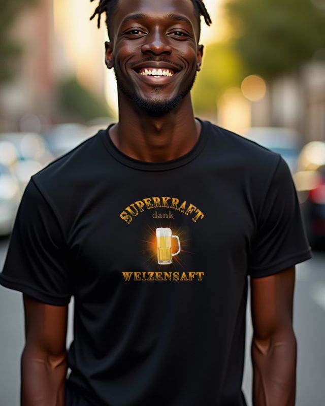 Superpower from Wheat Beer - Funny German Beer Rhyme – T-Shirt