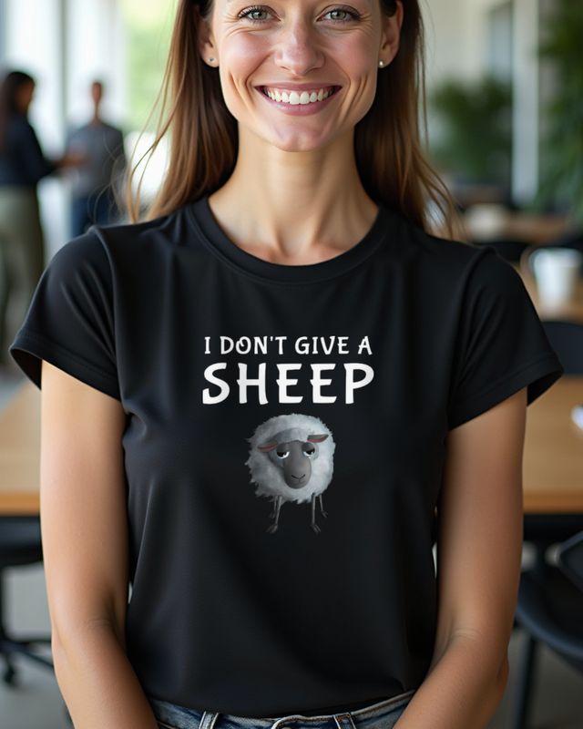 Sweet Sheep - I Don’t Give a Sheep - Funny Sheep Pun – T-Shirt