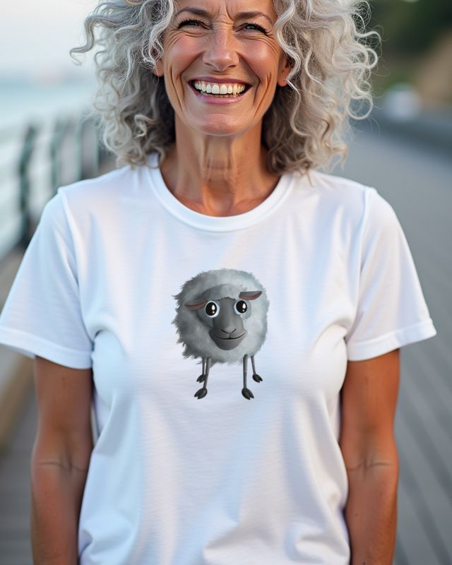 Sweet Smiling Sheep - Cute Gift for Sheep Lovers – T-Shirt