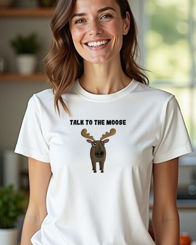Talk to the moose - Funny Moose Saying with Attitude – T-Shirt