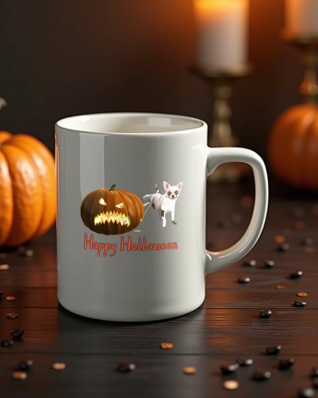 Angry Pumpkin Happy Halloween - Funny Pumpkin Design – Mug