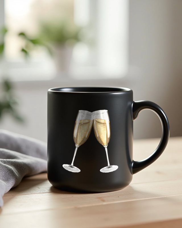 Bubbly Glasses Toast - Happy New Year Party – Mug