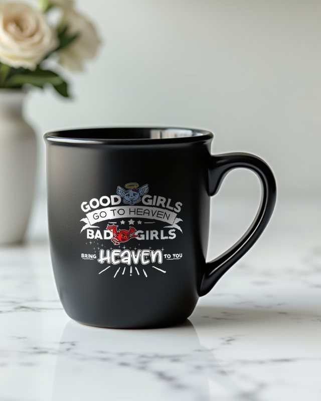 Bad Girls Bring Heaven to You - Frecher Spruch Frauen – Tasse
