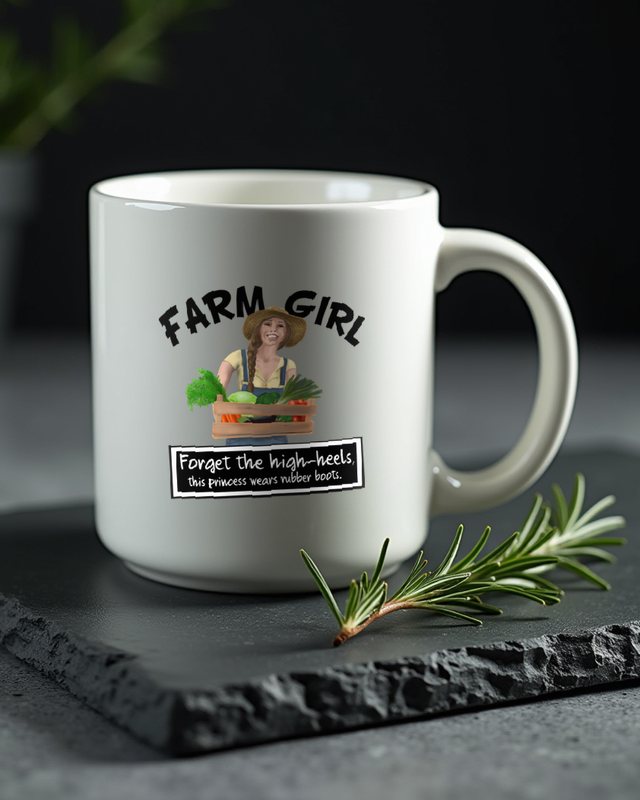 Bauernhof Girl in Gummistiefeln - Landwirtin Geschenk – Tasse
