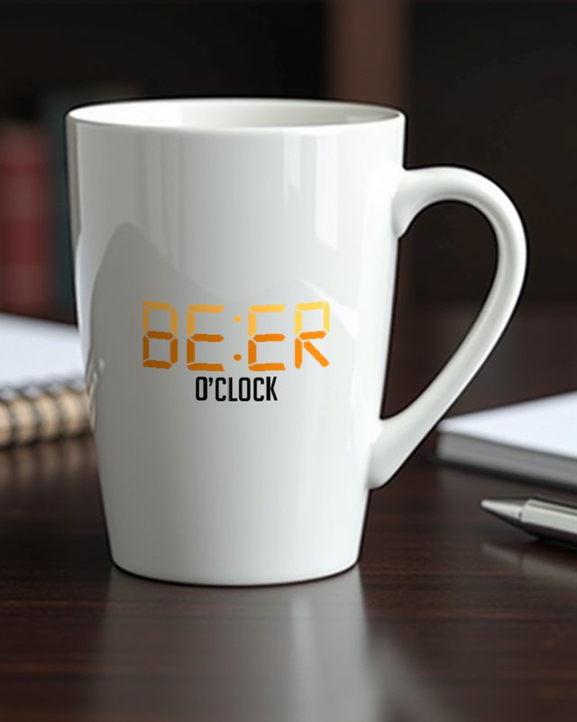 Beer O’Clock - Lustiger Bier Spruch für Feierabend – Tasse