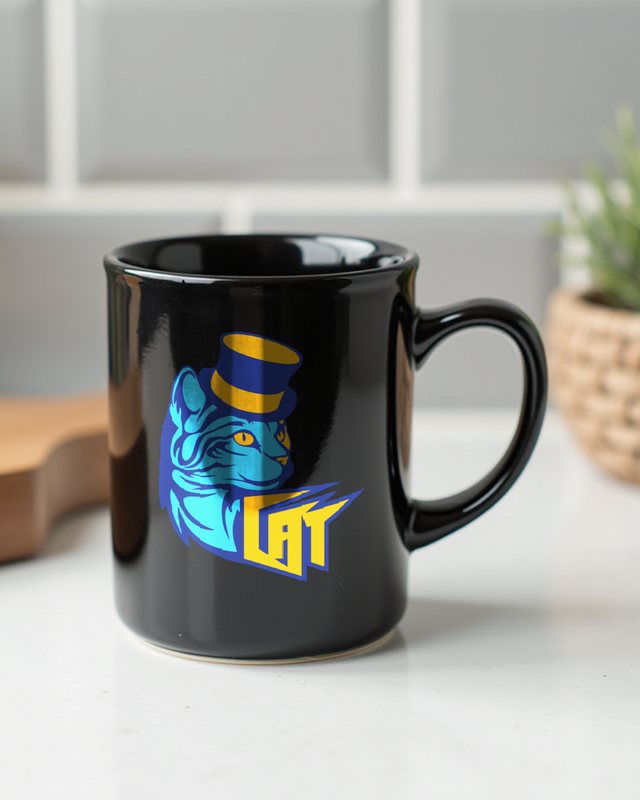 Blaue Katze - Besonderes Katzen Motiv für Katzenfans – Tasse