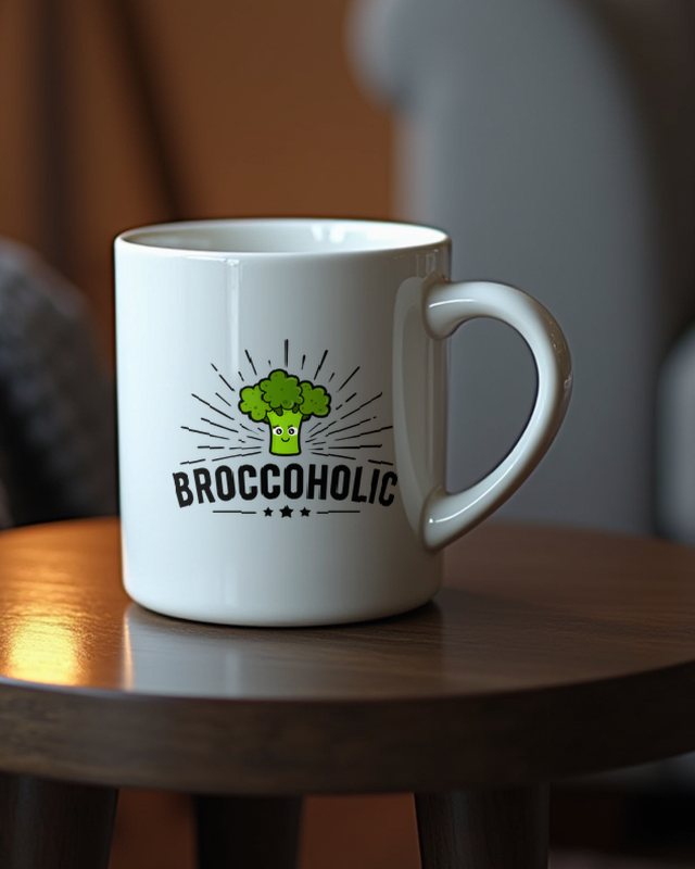 Broccoholic - Lustiger Brokkoli Spruch für Veganer – Tasse
