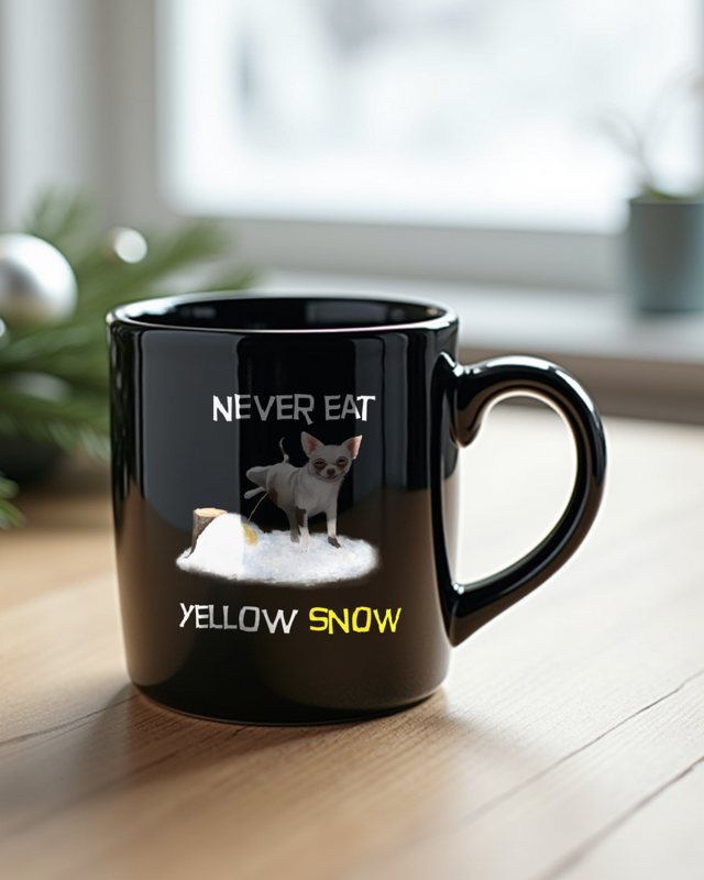 Chihuahua - Don’t Eat Yellow Snow - Funny Dog Winter – Mug