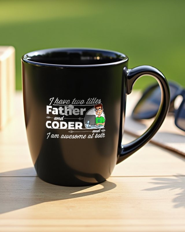 Coder and Father - Vatertag Geschenk für Programmierer Papa – Tasse