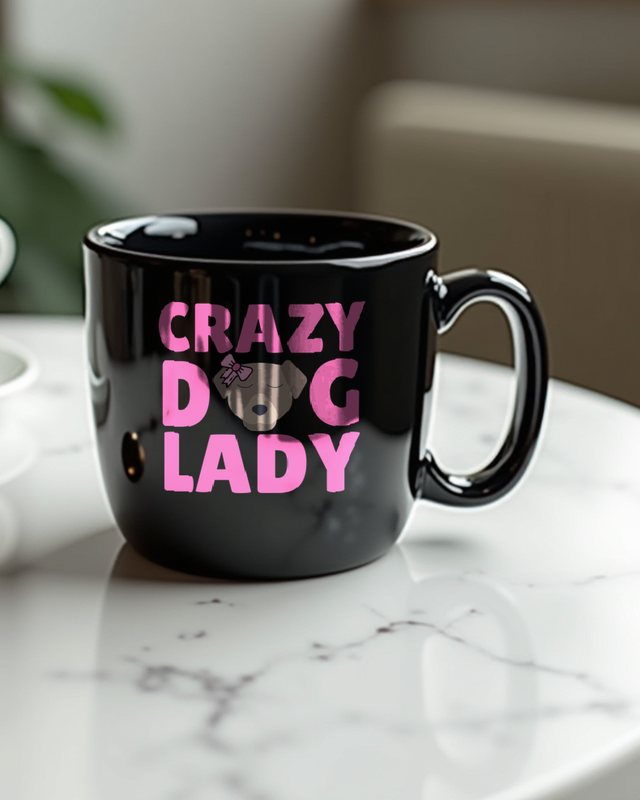 Crazy Dog Lady - Lustiges Hundemotiv für Hundemamas – Tasse