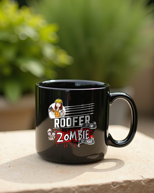 Female Roofer by Day Zombie by Night - Halloween Women – Mug