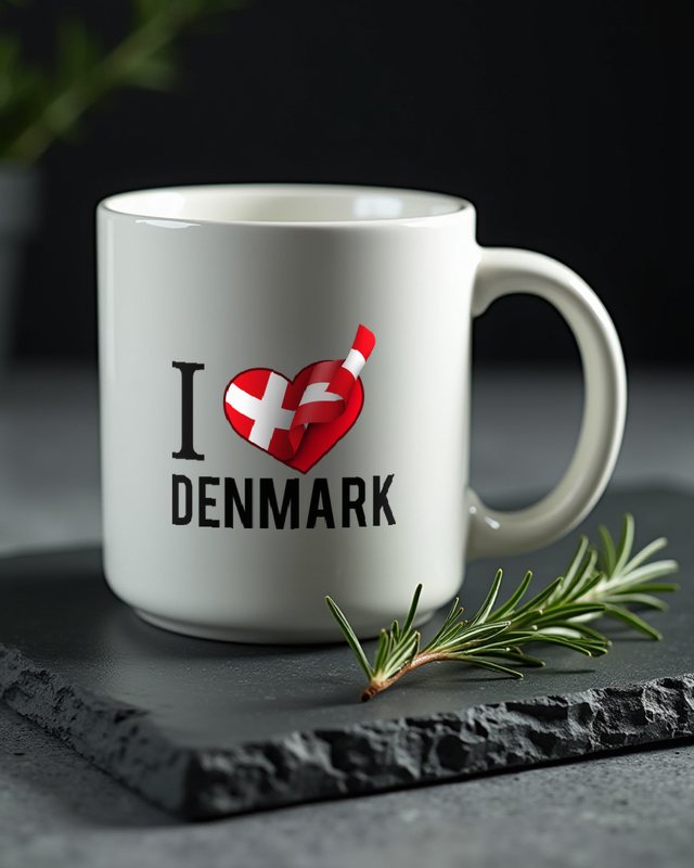 Denmark in My Heart - I Love Denmark Flag Design – Mug
