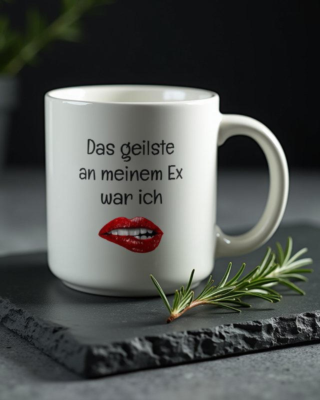 Das geilste an meinem Ex war ich - Frecher Ex Spruch – Tasse