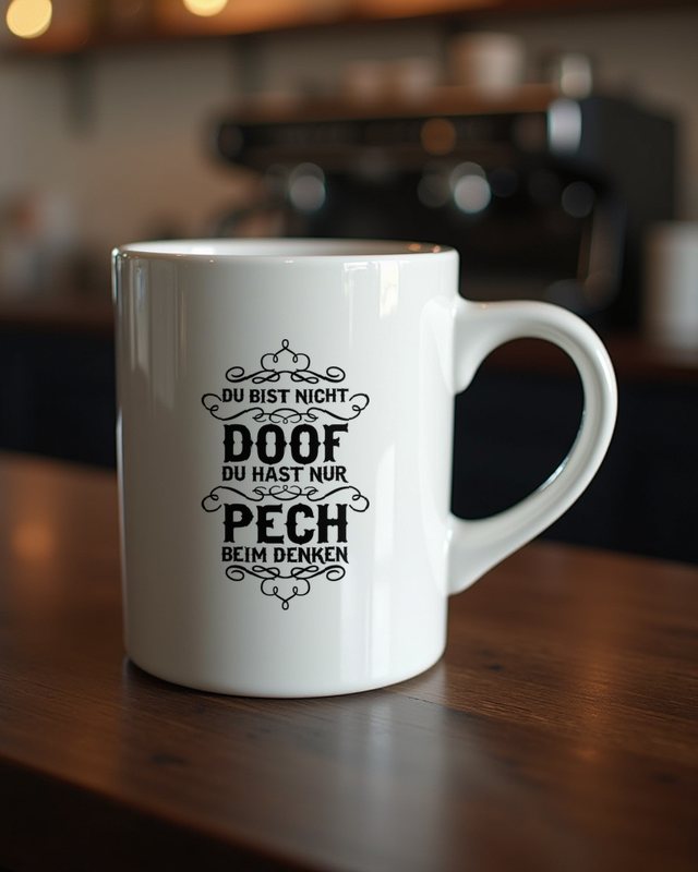 Du bist nicht doof, du hast nur Pech beim Denken - Spruch – Tasse