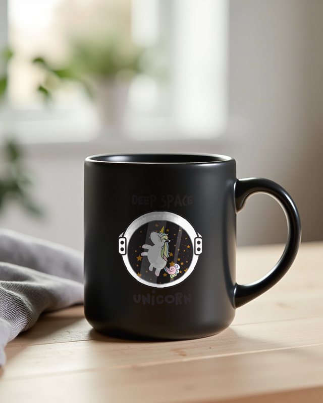 Einhorn im Weltall - Deep Space Unicorn Weltraum Motiv – Tasse