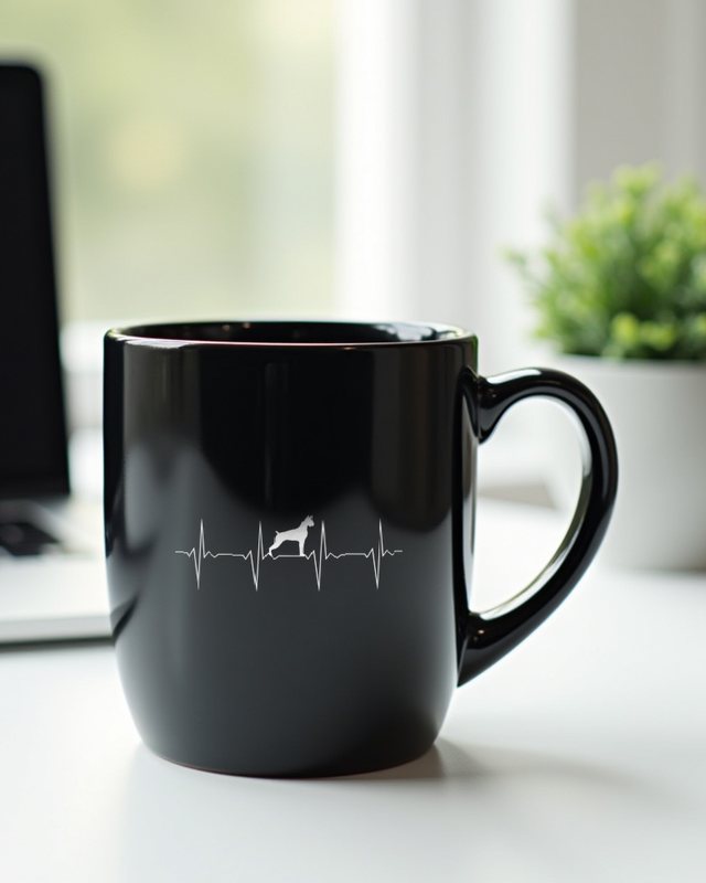 EKG Herzschlag Boxer Hund - Geschenk für Boxer Besitzer – Tasse