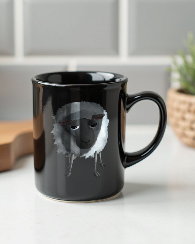 Enttäuschtes gelangweiltes Schaf - Lustiges Schaf Motiv – Tasse
