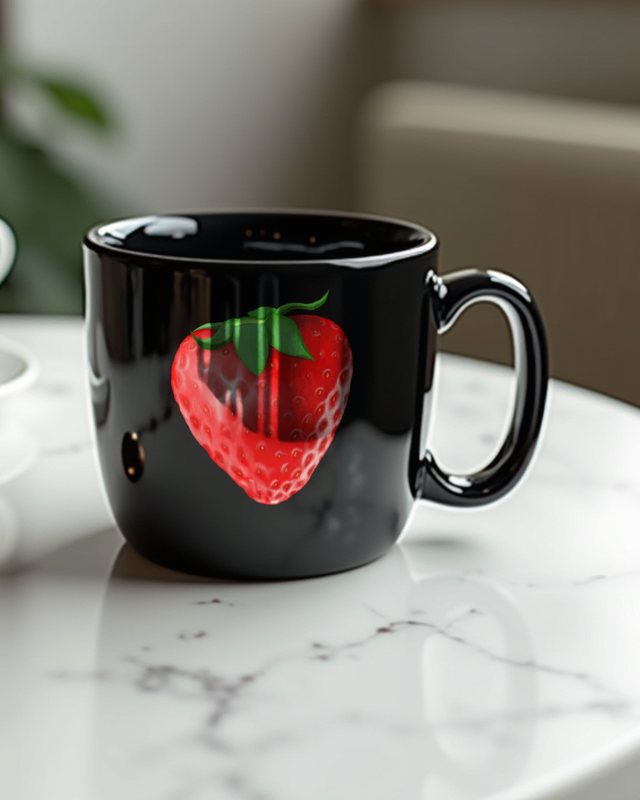 Erdbeere - Süßes Obst Motiv für Erdbeerfans – Tasse