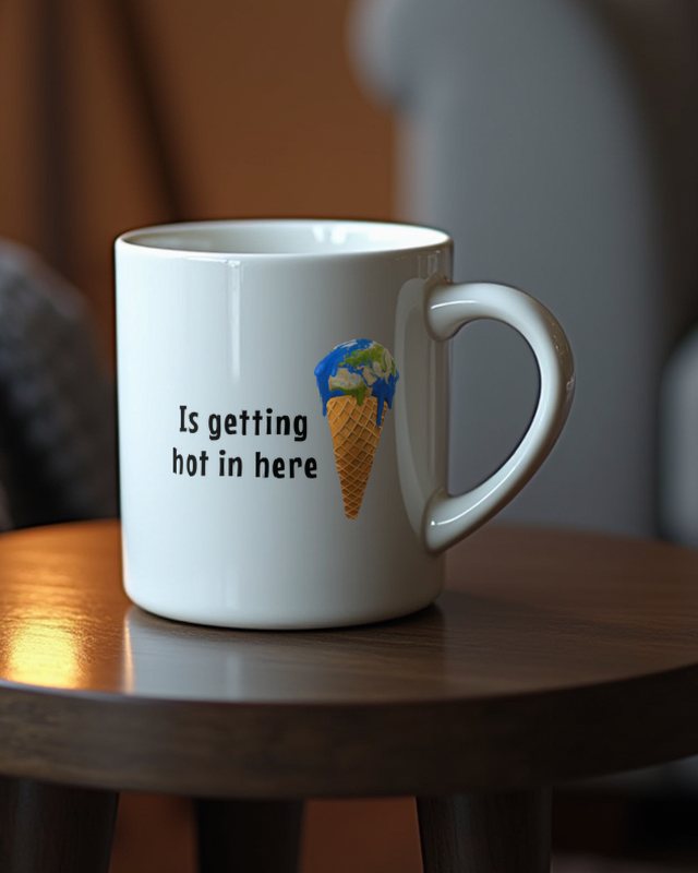 Erde Eiscreme Keep it cool - Lustiges Klima Motiv – Tasse