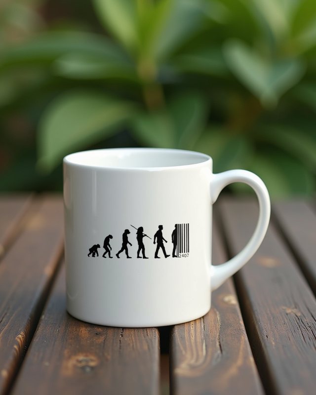 Evolution Barcode - Lustiges Evolution Motiv Geschenk – Tasse