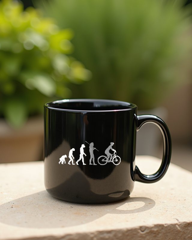 Evolution Fahrrad - Lustiges Radfahrer Geschenk – Tasse