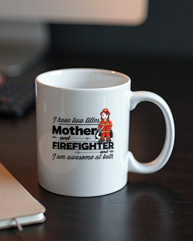 Firefighter and Mother - Firefighter Mom Gift – Mug