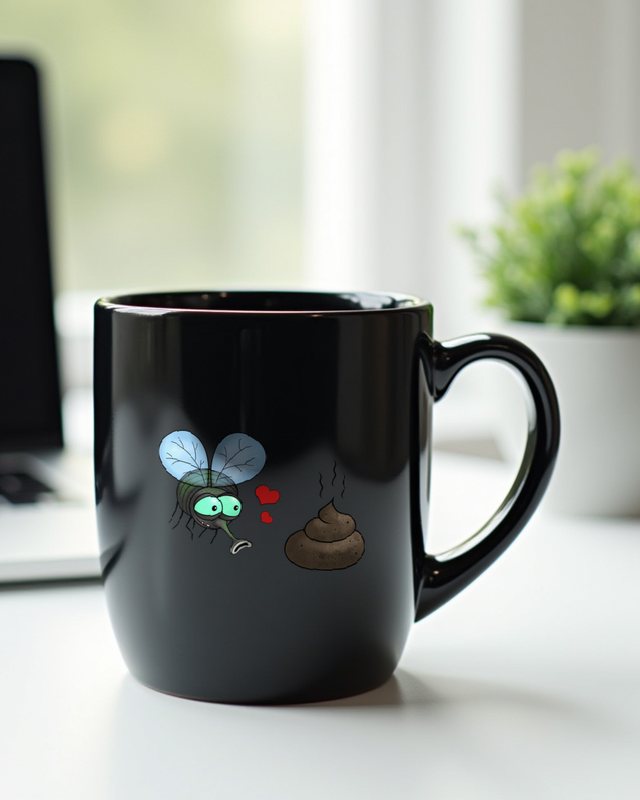 Fly Poop Love - Funny Insect Gross Humor Design – Mug