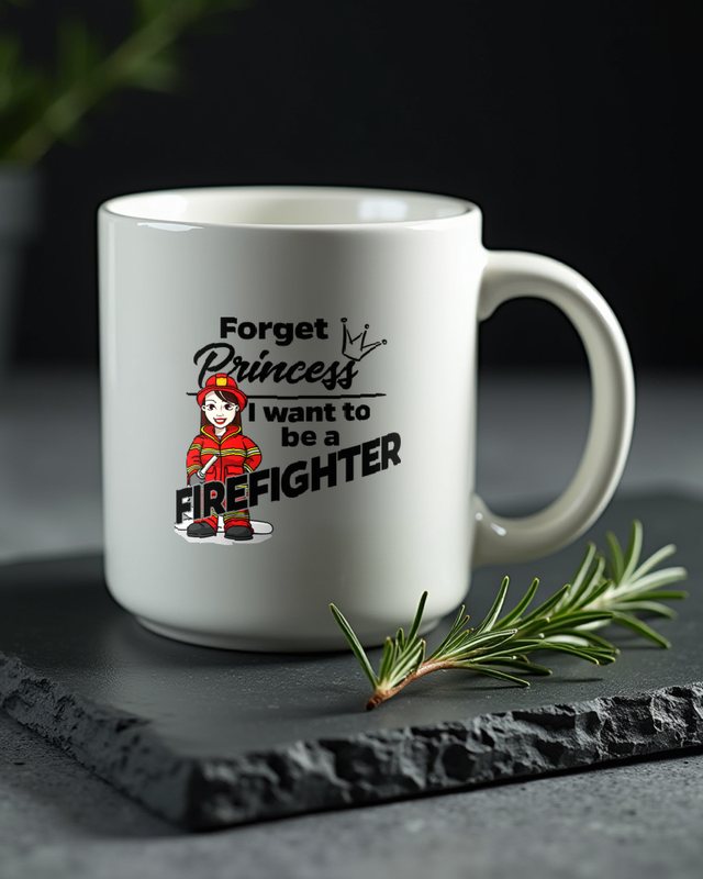 Forget Princess Female Firefighter - Feuerwehrfrau – Tasse