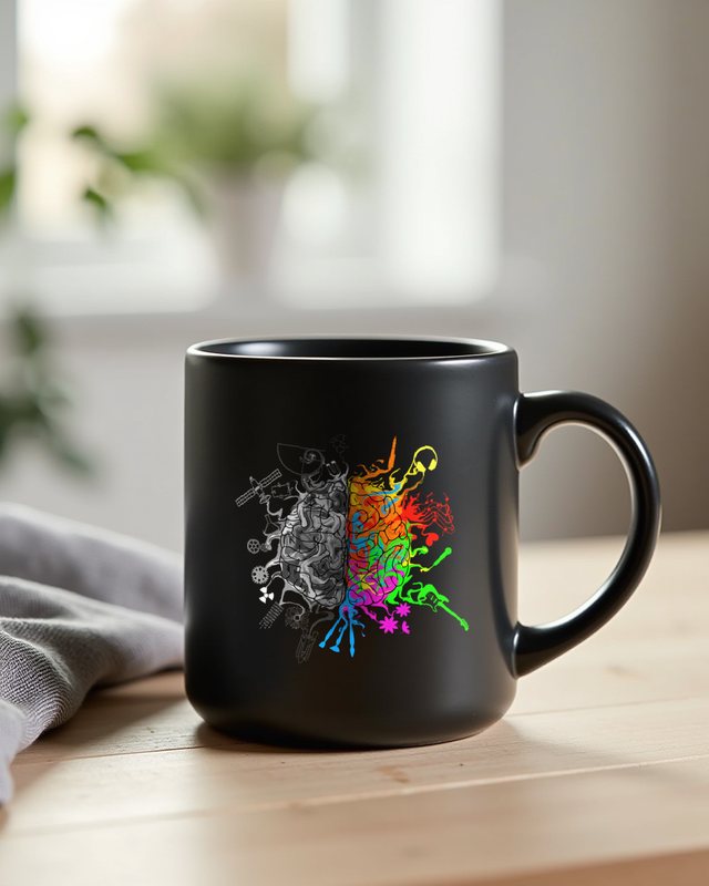Gehirnhälften und ihre Funktionen - Wissenschaft Motiv – Tasse