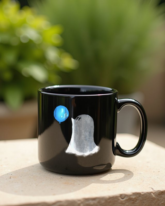 Ghost with Balloon - Cute Halloween Design – Mug