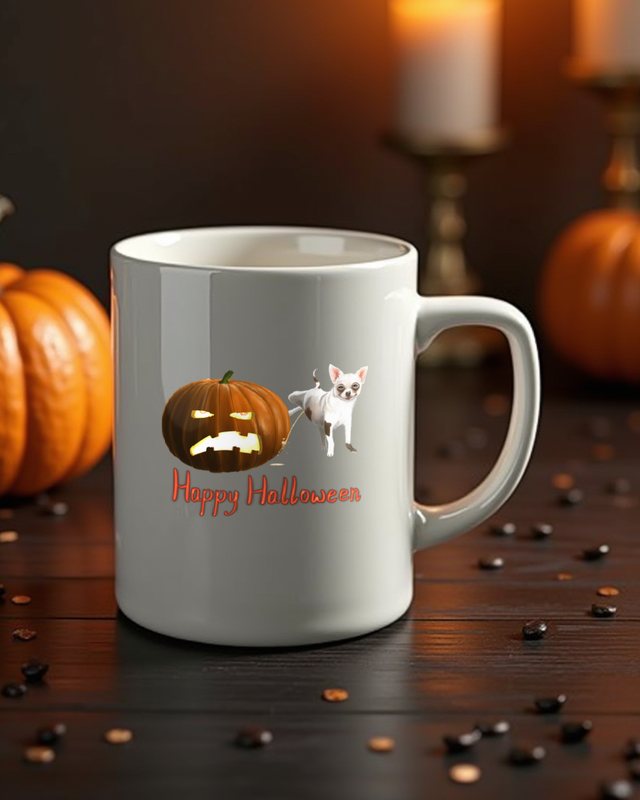 Grumpy Pumpkin Happy Halloween - Funny Pumpkin Design – Mug