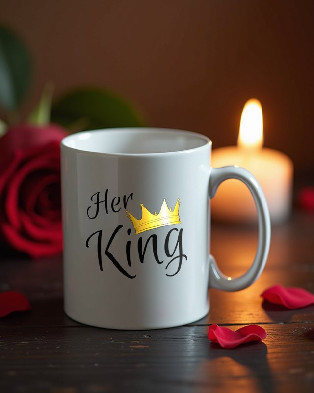 Her King - Matching Couple Gift for Valentine’s Day – Mug