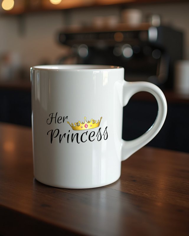 Her Princess - Süßes Pärchen Motiv für Verliebte – Tasse