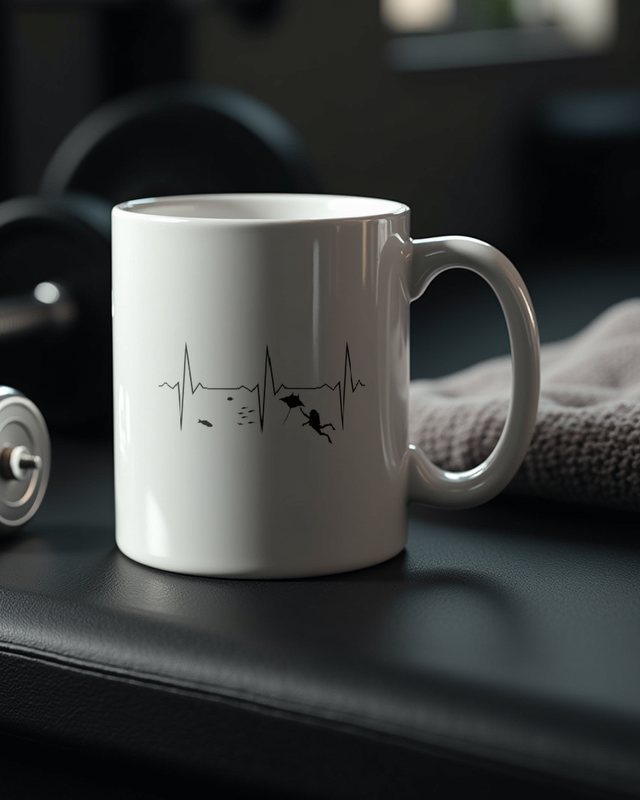 Heartbeat EKG Diving - Scuba Diver Gift Idea – Mug