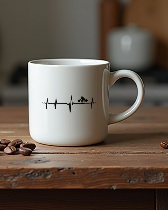 Herzschlag Gewichtheben - EKG für Kraftsportler – Tasse