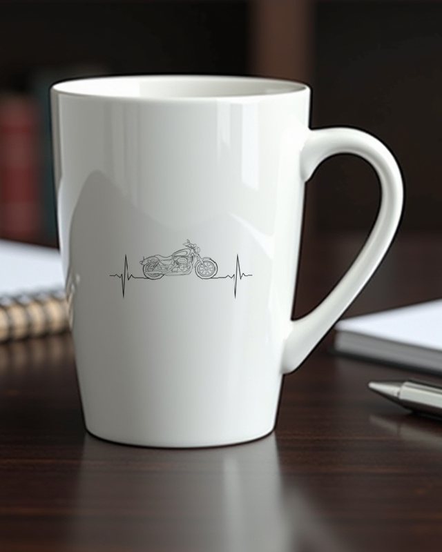 Herzschlag Motorrad - Geschenk für Motorradfahrer – Tasse