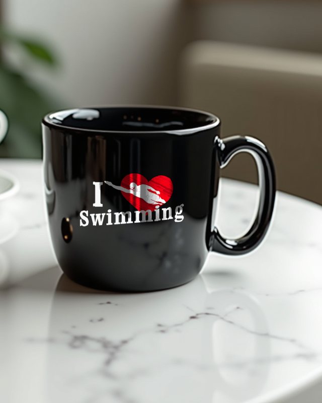 I love Swimming mit Herz - Schwimmen Geschenk Schwimmer – Tasse