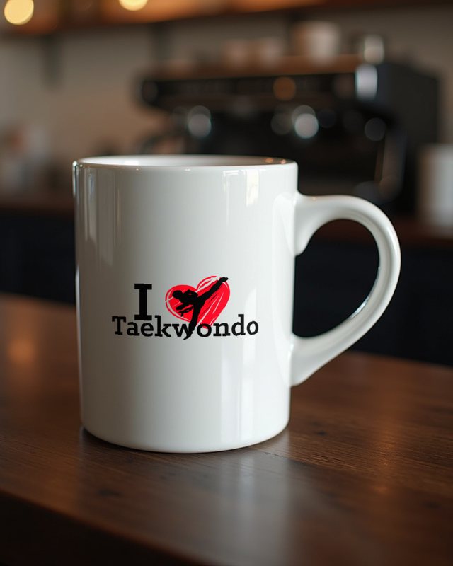 I love Taekwondo - Geschenk für Kampfsportler – Tasse