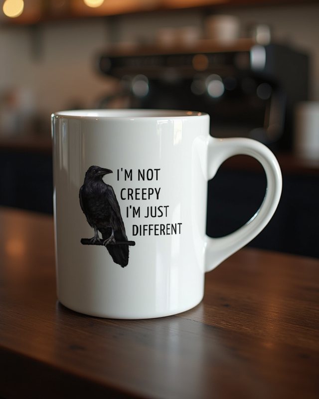 I’m not creepy I’m just different - Rabe Spruch Gothic – Tasse