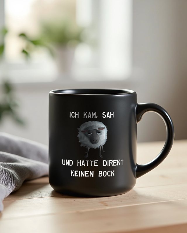 Ich kam sah und hatte keinen Bock mehr - Lustiges Schaf – Tasse