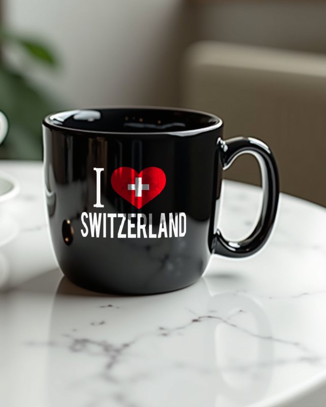 Ich liebe die Schweiz - Herz und Flagge für Schweiz-Fans – Tasse