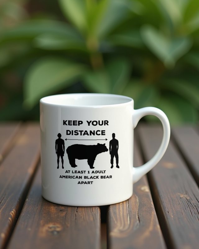 Keep Your Distance American Black Bear - Funny Bear – Mug