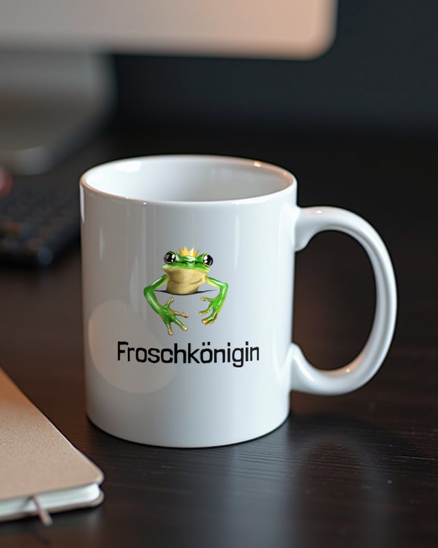 Kleiner süßer Frosch Froschkönigin - Frosch Geschenk Frauen – Tasse
