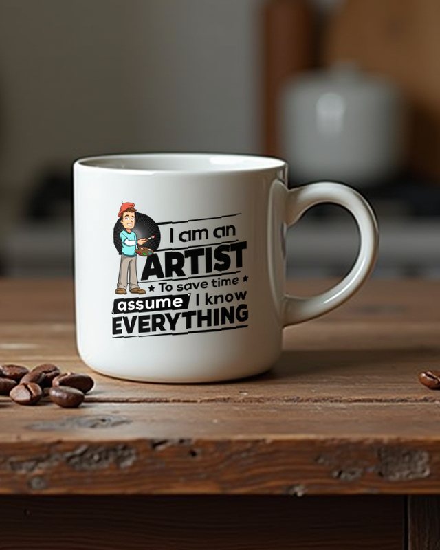 Künstler To Save Time - Lustiger Künstler Spruch – Tasse
