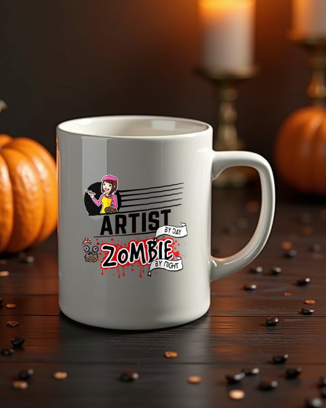 Female Artist by Day Zombie by Night - Halloween Women – Mug