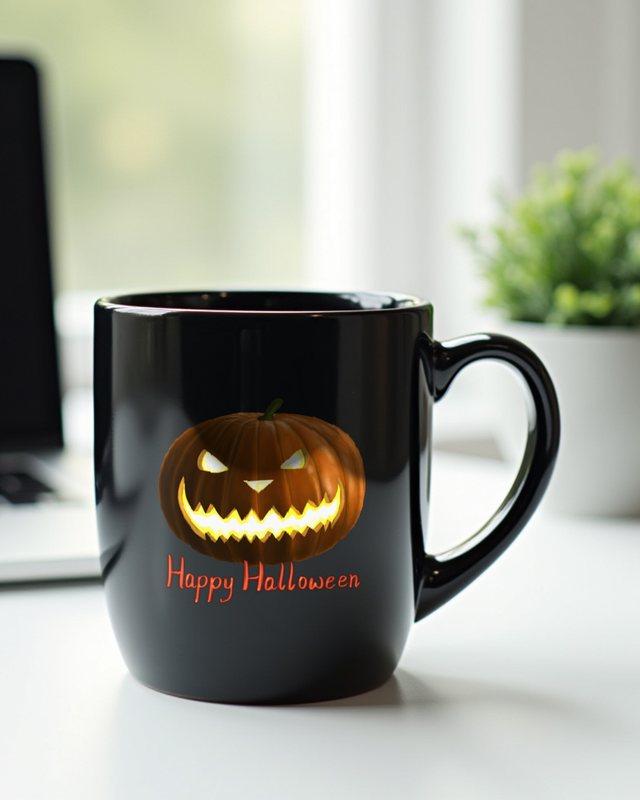 Pumpkin Happy Halloween - Cheerful Halloween Design – Mug