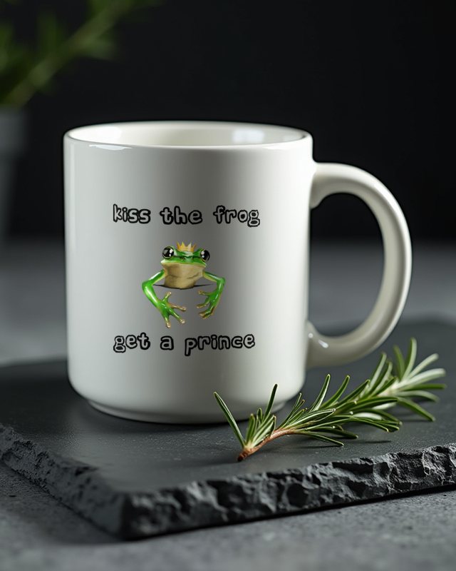 Küss den Frosch - hol dir einen Prinzen - Lustig – Tasse